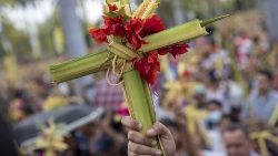 A nicaraguai hívek körmenete