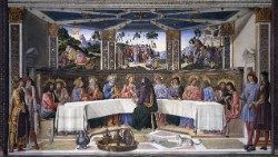 Cosimo Rosselli. Ultima Cena, affresco, 1481-82, Cappella Sistina © Musei Vaticani