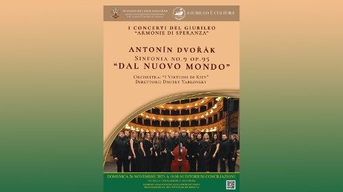 La locandina del primo appuntamento con  "I Concerti del Giubileo - Armonie di Speranza"