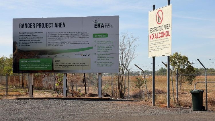 A view shows signs at the Kakadu National Park, a UNESCO World Heritage Site in Australia's Northern Territory